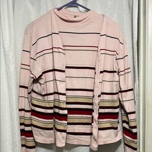 Mountain Lake Pink 2 piece Ribbed Sweater set